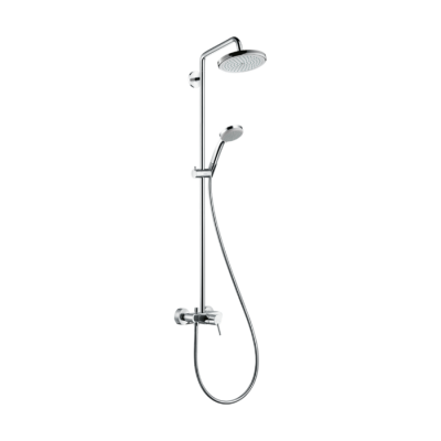 HansGrohe Croma Duş Kolonu 220 1 Jet, Tek Kollu Batarya İle - 27222000 - 1