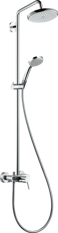 HansGrohe Croma Duş Kolonu 220 1 Jet, Tek Kollu Batarya İle - 27222000 - 1