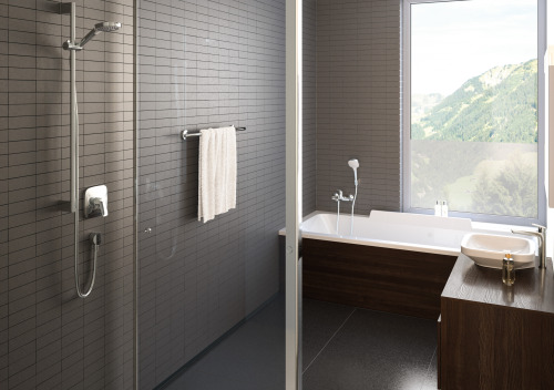 HansGrohe Croma Select E Duş Seti Multi, 90 Cm Duş Barı İle - 26590400 - 2