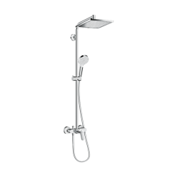 HansGrohe Crometta E Duş Kolonu 240 1 Jet, Tek Kollu Batarya İle - 27284000 - 1