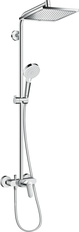 HansGrohe Crometta E Duş Kolonu 240 1 Jet, Tek Kollu Batarya İle - 27284000 - 1