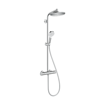 HansGrohe Crometta S Duş Kolonu 240 1 Jet, Ecosmart, Termostat İle - 27268000 - 1