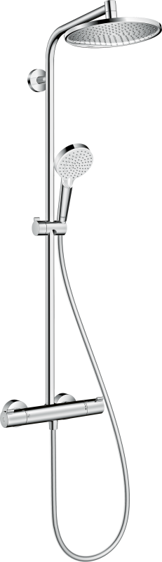 HansGrohe Crometta S Duş Kolonu 240 1 Jet, Ecosmart, Termostat İle - 27268000 - 1