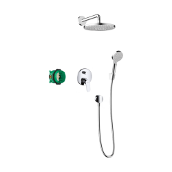 HansGrohe Crometta S Duş Sistemi 240 1Jet Tek Kollu Batarya İle - 27958000 - HANSGROHE