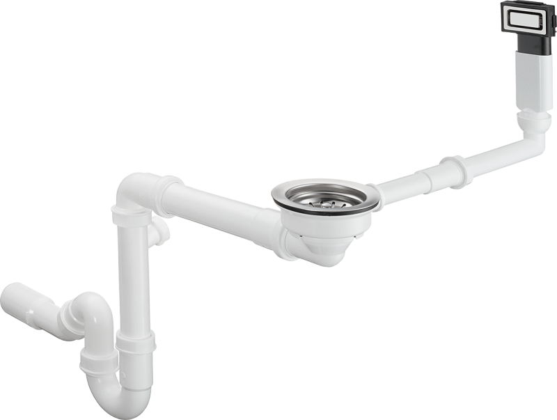 HansGrohe D14 - 10 Manuel Gider Ve Taşma Seti Tek Hazneli İçin - 43921800 - 1
