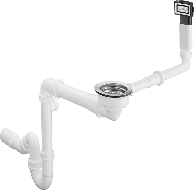 HansGrohe D16 - 10 Manuel Gider Ve Taşma Seti Tek Hazneli Granit Eviye İçin - 43927000 - 1