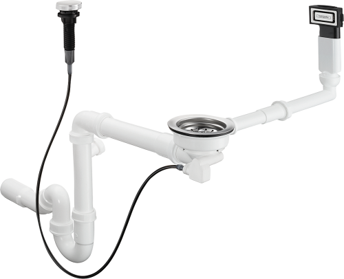 HansGrohe D16 - 11 Otomatik Gider Ve Taşma Seti Tek Hazneli Granit Eviye İçin - 43937000 - HANSGROHE