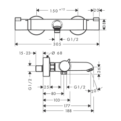 HansGrohe Ecostat Termostatik Banyo Comfort Aplike - 13114340 - 2