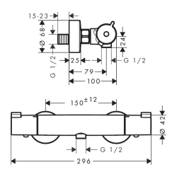 HansGrohe Ecostat Termostatik Duş 1001 Cl Aplike - 13211000 - 2