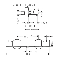 HansGrohe Ecostat Termostatik Duş Comfort Aplike - 13116670 - 2