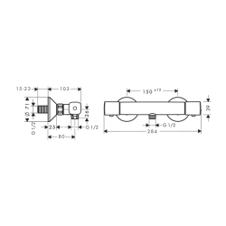 HansGrohe Ecostat Termostatik Duş Universal Aplike - 13122000 - 2