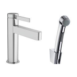 HansGrohe Finoris Tek Kollu Lavabo Bataryası 110, Bidette El Duşu Ve 160 Cm Duş Hortumu İle - 76210000 - 1