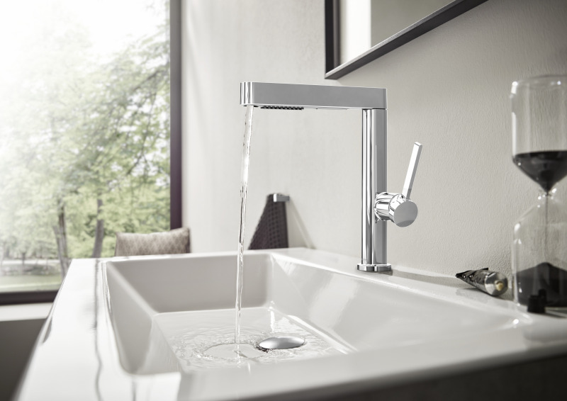 HansGrohe Finoris Tek Kollu Lavabo Bataryası 230, Çekilebilir El Duşu, 2Jet Ve Bas - Aç Gider Seti İle - 76063000 - 3