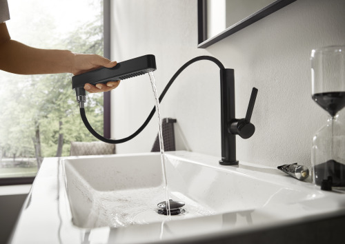 HansGrohe Finoris Tek Kollu Lavabo Bataryası 230, Çekilebilir El Duşu, 2Jet Ve Bas - Aç Gider Seti İle - 76063670 - 2
