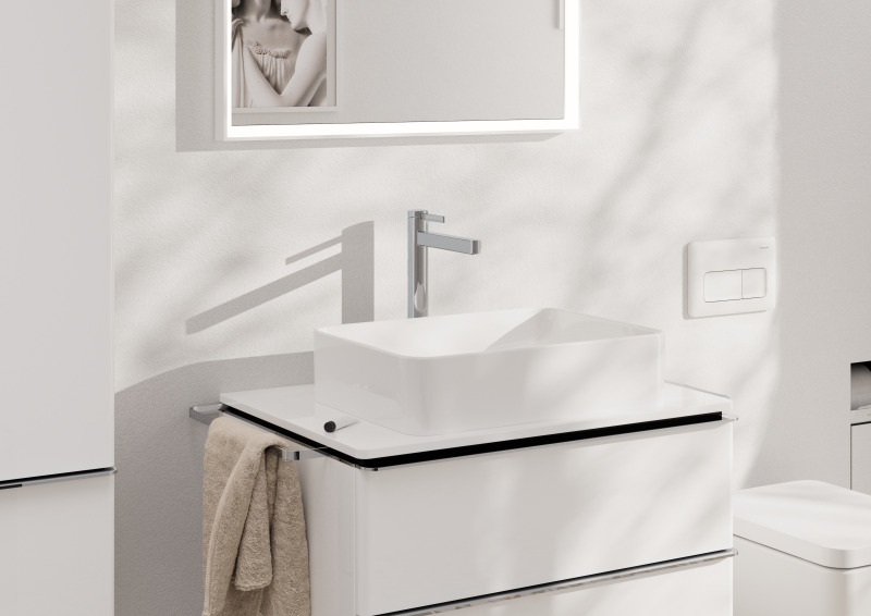 HansGrohe Finoris Tek Kollu Lavabo Bataryası 260, Çanak Lavabolar İçin Bas - Aç Gider Seti İle - 76070000 - 2