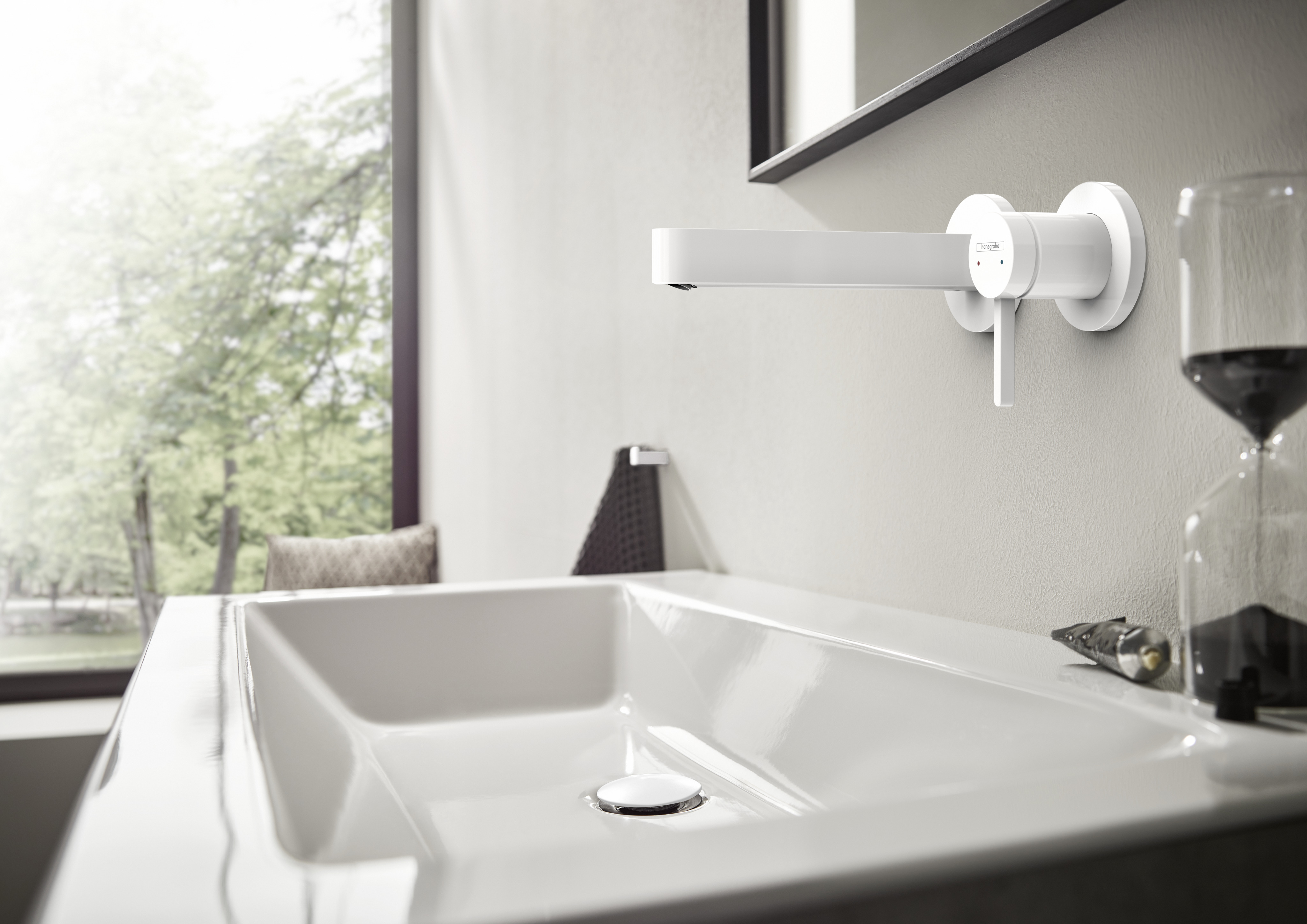 HansGrohe Finoris Tek Kollu Lavabo Bataryası Ankastre Duvara Monte 16,8 Cm Gaga İle - 76051700 - 2