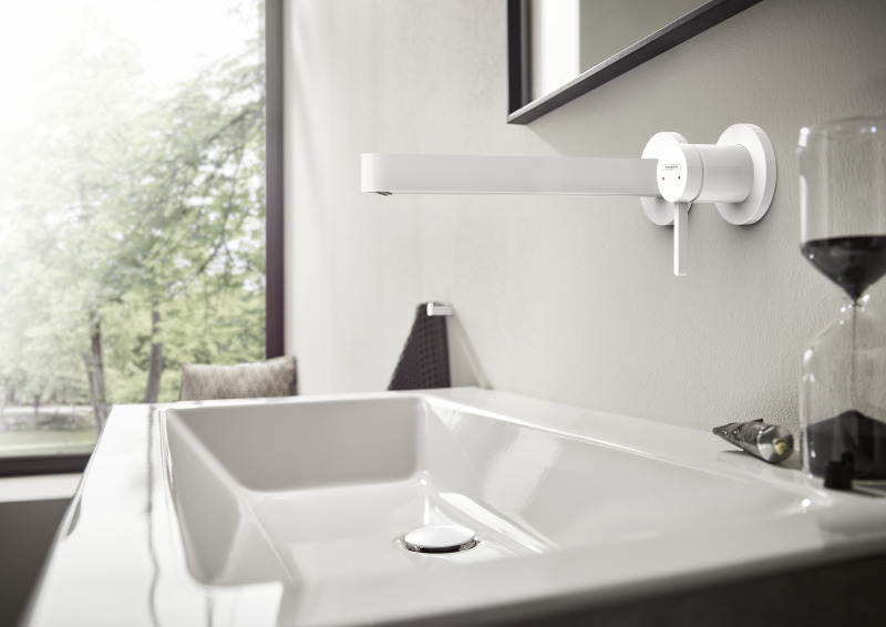 HansGrohe Finoris Tek Kollu Lavabo Bataryası Ankastre Duvara Monte 22,8 Cm Gaga İle - 76050700 - 2