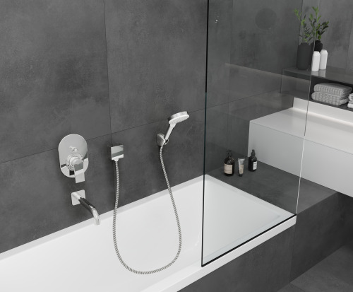 HansGrohe Fixfit Gönye Çıkış Square Çek Valf İle - 26455000 - 2