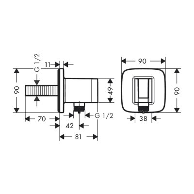 HansGrohe Fixfit Q - 26887340 - 2