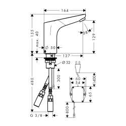 HansGrohe Focus Elektronik Batarya Isı Ayar Kumandalı, 230 V Elektrikli - 31173000 - 2