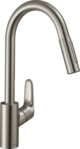 HansGrohe Focus M41 Tek Kollu Eviye Bataryası 240, Çekilebilir El Duşu, 2Jet - 31815800 - 1