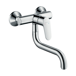 HansGrohe Focus M41 Tek Kollu Eviye Bataryası Duvardan Kısa Gaga, 1Jet - 31825000 - 1