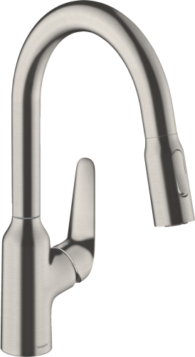 HansGrohe Focus M42 Tek Kollu Eviye Bataryası 180, Çekilebilir El Duşu, 2Jet - 71801800 - 1