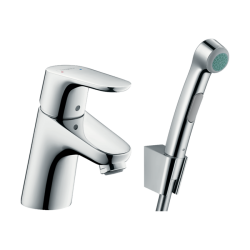 HansGrohe Focus Tek Kollu Lavabo Bataryası 70 Bidette El Duşu Ve 160 Cm Duş Hortumu İle - 31926000 - 1