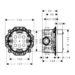 HansGrohe  İç Set Yerden - 10452180 - 2