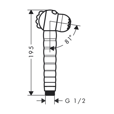 HansGrohe Jocolino Çocuk El Duşu Timsah 2Jet - 28788570 - 2