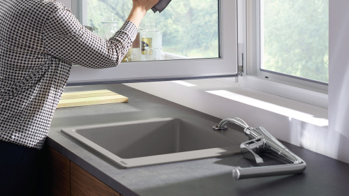 HansGrohe Logis M31 Tek Kollu Eviye Bataryası 160, Pencere Önü Montaj, 1Jet - 71833000 - 2