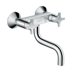 HansGrohe Logis M32 2 - Volanlı Eviye Bataryası Duvardan, Kısa Gaga, 1Jet - 71287000 - HANSGROHE