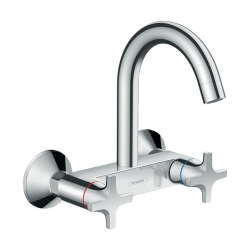 HansGrohe Logis M32 2 - Volanlı Eviye Bataryası Duvardan, Uzun Gaga, 1Jet - 71286000 - HANSGROHE