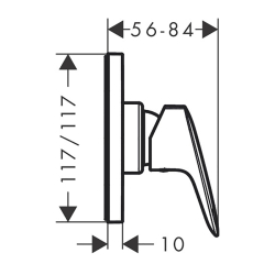 HansGrohe Logis Tek Kollu Duş Bataryası, Ankastre - 71604000 - 2