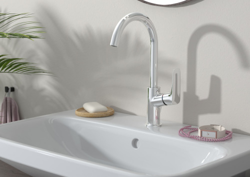 HansGrohe Logis Tek Kollu Lavabo Bataryası 210 Kumandasız, Döner Gaga İle - 71131000 - 2
