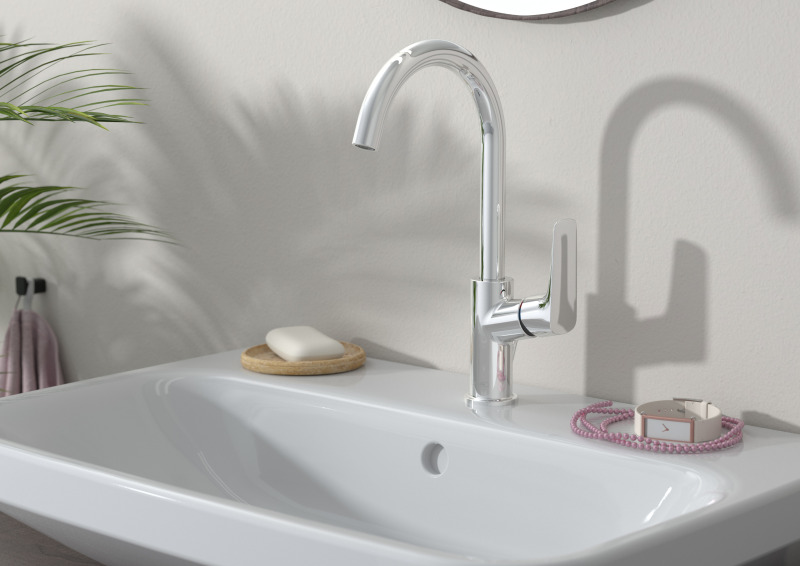 HansGrohe Logis Tek Kollu Lavabo Bataryası 210 Kumandasız, Döner Gaga İle - 71131000 - 2