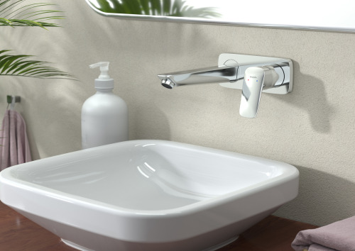 HansGrohe Logis Tek Kollu Lavabo Bataryası Ankastre Duvara Monte, 19.5 Cm Gaga İle - 71220000 - 2