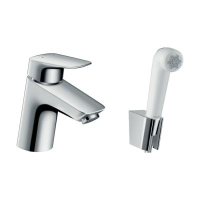 HansGrohe Logis Tek Kollu Lavabo Bataryası Bidette El Duşu Ve 160 Cm Duş Hortumu İle - 71290000 - 1