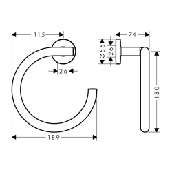 HansGrohe Logis Universal Halka Havluluk - 41724000 - 2