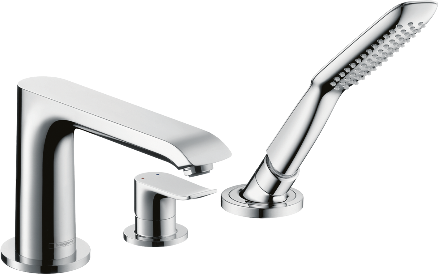HansGrohe Metris 3 - Delikli Küvet Kenarı Tek Kollu Banyo Bataryası - 31190000 - 1