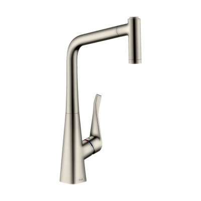 HansGrohe Metris M71 Tek Kollu Eviye Bataryası 320, Çekilebilir El Duşu, 2Jet - 14820800 - 1