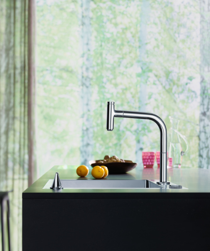 HansGrohe Metris Select M71 2 - Delikli Tek Kollu Eviye Bataryası 200, Çekilebilir El Duşu, 2Jet, Sbox - 73818000 - 7