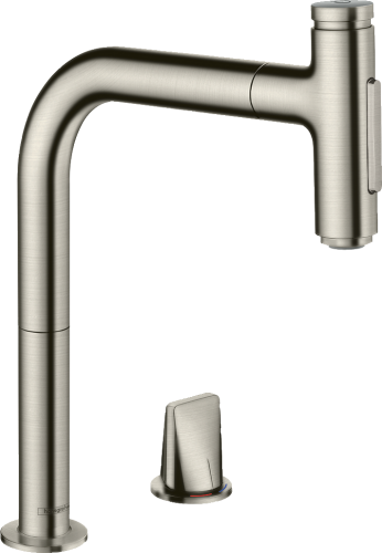 HansGrohe Metris Select M71 2 - Delikli Tek Kollu Eviye Bataryası 200, Çekilebilir El Duşu, 2Jet, Sbox - 73818800 - HANSGROHE