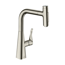 HansGrohe Metris Select M71 Tek Kollu Eviye Bataryası 240, Çekilebilir El Duşu, 2Jet, Sbox - 73817800 - HANSGROHE