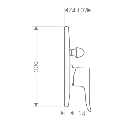 HansGrohe Metris Tek Kollu Banyo Bataryası Ankastre Montaj - 31484000 - 2