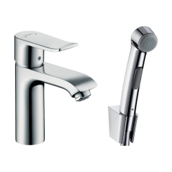 HansGrohe Metris Tek Kollu Lavabo Bataryası Bidette El Duşu Ve 160 Cm Duş Hortumu İle - 31285000 - HANSGROHE
