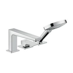 HansGrohe Metropol 3 - Delikli Küvet Kenarı Tek Kollu Banyo Bataryası Çubuk Volan İle - 32550000 - HANSGROHE