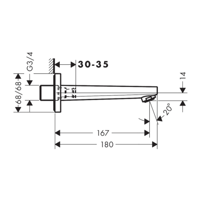 HansGrohe Metropol Küvet Gagası - 32542000 - 2