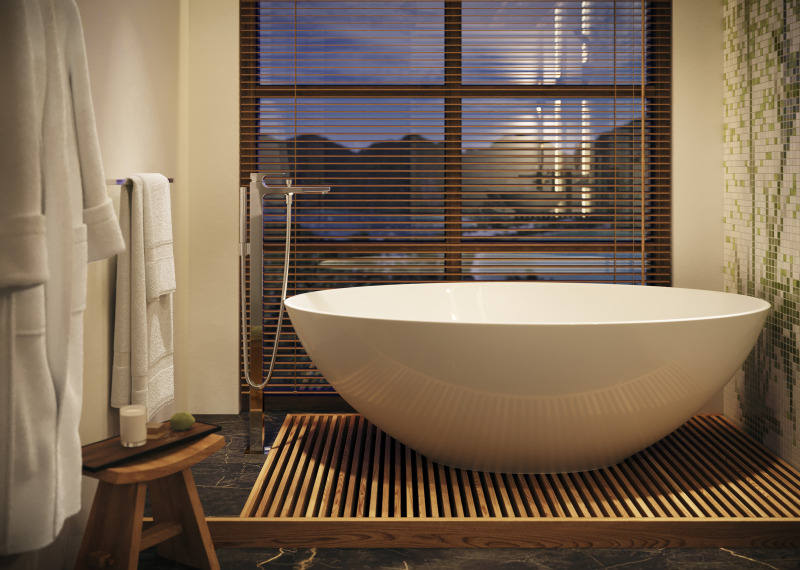 HansGrohe Metropol Tek Kollu Banyo Bataryası Çubuk Volan İle Yerden - 32532000 - 2