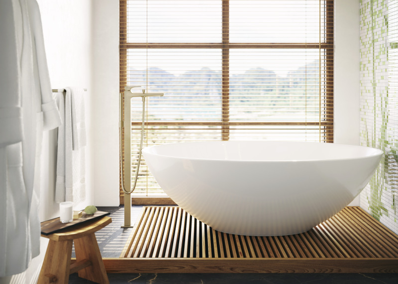 HansGrohe Metropol Tek Kollu Banyo Bataryası Çubuk Volan İle Yerden - 32532140 - 2